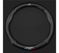 ThisgA Coprivolanti in Pelle Auto Fibra Carbonio,per Citroen ami AMI Xsara Picasso Berlingo C1 C2 C3 Aircross C4 Accessori Protezione Car Resistenti all'Usura Antiscivolo Traspiranti,A/Black-Round