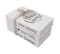 Thisisus - Set di 3 libri decorativi pieghevoli per la decorazione della casa e lo styling della fattoria