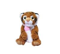 ThisToffGuys 7.9" Siberian Tiger Cub Plush Toy with Bottle,Realistic Tiger Stuffed Animal