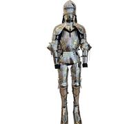 ThisToffGuys Armatura gotica da braccio 'imperatore Massimiliano - Replica 'armatura a piastre da gran cavaliere europeo con scanalature e finiture in ottone(A)