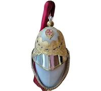 ThisToffGuys Replica del casco della cavalleria domestica britannica | Casco da corazziere dei bagnini delle guardie reali con pennacchio | Copricapo da collezione(B)