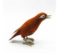 ThisToffGuys Statuetta realistica di tordo da 7,9 pollici, ornamento di uccello con piume artificiali, decorazione di uccelli fatta a mano, arredamento for la casa