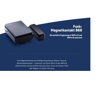 Thitronik 100757 contatto magnetico wireless 868 MHz nero per WiPro III, safe...