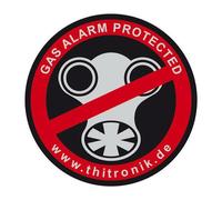 Thitronik 100941 adesivi di avvertimento "Gas-alarm protected" 3 pezzi