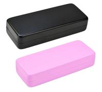 THIVENNY 2 custodie per occhiali, custodia rigida in pelle PU, colore nero e rosa, per uomini e donne, custodia per occhiali da sole