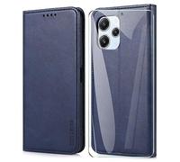 THIYUFUNS Cover a Libro in Pelle Xiaomi Redmi 12 4G / 5G (6.79") con Vetro Temperato,Custodia PU Portafoglio Flip Magnetica Wallet Per Xiaomi Redmi 12 4G / 5G - Blu