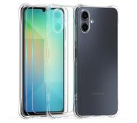 THIYUFUNS Cover per Samsung Galaxy A06 4G con 2 Vetro Temperato, Ultra Sottile Trasparente Morbida Antiurto Custodia Silicone Protettiva Case per Samsung Galaxy A06 4G (6.7") - 01 Trasparente