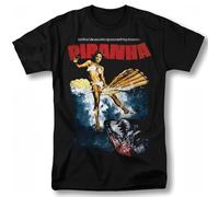 thjbd5se Piranha Shirt Classic Movie Vintage Graphic Design T-Shirt Black L