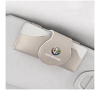 THJKCVSD Auto Porta Occhiali, per Alfa Romeo Giulietta Giulia Stelvio Mito Tonale,per Organizzare Bicchieri Biglietti Carte Mantiene l'Auto in Ordine,Accessori Auto Interno,Beige