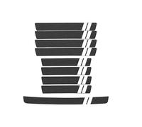 THJKCVSD Fibra di Carbonio Battitacco per Auto Sticker, per Fiat 600 [Hybrid] (2024+) Auto Esterno Piastra Batticalcagno Protezione Porta Soglia Sticker,9pcs-C/White
