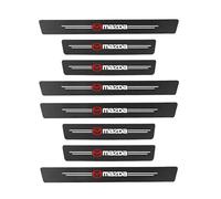 THJKCVSD Fibra di Carbonio Battitacco per Auto Sticker, per Mazda CX5 CX-5 2017-2023 Auto Esterno Piastra Batticalcagno Protezione Porta Soglia Sticker, 8 Piece