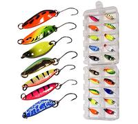 THKFISH 20 Pezzi Cucchiaino Esca da Pesca Esche Artificiali Spinning Pesca Cucchiaini Jig per Trota Lago