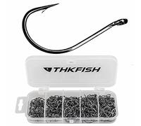 THKFISH 500Pezzi Ami da Pesca Acciaio al Carbonio Ganci Gancio Drop Shot Piccolo Ami da Pesca Mare #6#4#2#1#1/0