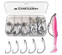 THKFISH Ami da pesca Twist-lock Ganci senza erbacce Pesati Ganci Swimbait Ganci per Plastica Morbida Ganci ponderati Acqua Salata Acqua Dolce 30PCS