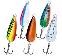 THKFISH Esche da Pesca Esche Artificiali Spinning Cucchiai da Pesca Esche da Pesca in Mare Spoon Trota Spinning 5PCS 3.5g
