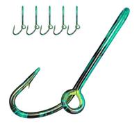 THKFISH fermaglio per cappello con ami da pesca, set di 5 perni per fermaglio per cappello con ami da pesca, set di ami da pesca per cappello, ami offset, ami per lucioperca, ami per trota