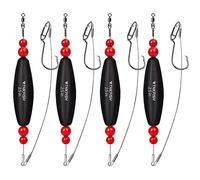 THKFISH Galleggianti da Pesca Catfish Float Rigs Santee Rig for Catfishing Rig per Esche da Pesca Eva Foam Peg Floats 4 Pezzi-2.5in Nero