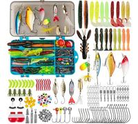 THKFISH Kit di esche da pesca, 153 kit mare accessori inclusa ami da pesca piombini esche artificiali spinning attrezzatura da pesca