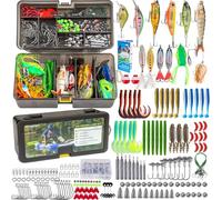 THKFISH Kit di esche da pesca, 299 pezzi Kit Mare Accessori per acqua dolce Inclusa ami da Pesca piombini Esche Artificiali Spinning Attrezzatura da Pesca, regalo perfetto