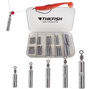 THKFISH Pesi da Pesca Pesi Drop Shot Drop Shot Rig Kit di Esche da Pesca C-Snella Forma 28 Pezzi