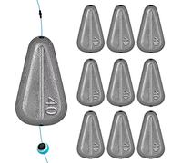 THKFISH Pesi da Pesca Pesi Pesi di Piombo No-Roll Sinkers No Snag Weights Platine per Impianti di Pesca al siluro Acqua salata Acqua dolce-40G-10PCS