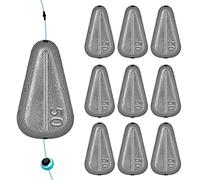THKFISH Pesi da Pesca Pesi Pesi di Piombo No-Roll Sinkers No Snag Weights Platine per Impianti di Pesca al siluro Acqua salata Acqua dolce-50G-10PCS