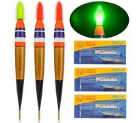 THKFISH Posa LED Pesca Posa Luminosa Galleggiante da Pesca Set di 3 Pezzi, 2#