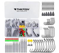 THKFISH Set di accessori da pesca, pesi, per pesca a goccia, pesi, kit Drop Shot Rig pazzi, ganci rotanti per pesca, 123 pezzi