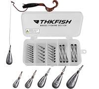 THKFISH Set di accessori da pesca, pesi, pesi, set da 28 pezzi