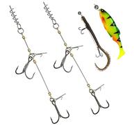 THKFISH Shallow Rig per Esche da luccio Pike Stinger Rig Ami da Pesca per Esche Morbide L-2PZ