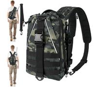 THKFISH Zaino da Pesca 10L Borsa da Pesca con Rod Holder Zaini da Hiking Zaino all'aperto con Tracolla Rimovibile Zaini Campeggio, per 3 * 3600 Cassa di Pesca ANYECAMO