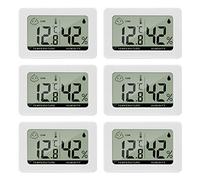 Thlevel Mini LCD Digitale Termometro Igrometro Ambiente Interno Temperatura Umidità Misuratore Adatto per Frigorifero, Congelatore, Soggiorno, Home, Office, Bianco (5cm, white, 6)