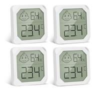 Thlevel Mini Termometro Misuratore di Umidità Interno Igrometro Monitor di Temperatura e Umidita con Icona Facciale Indicatore di Comfort per Frigorifero Congelatore Stanza Casa Ufficio