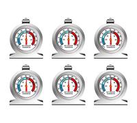 Thlevel Termometro da Frigo in Acciaio INOX Termometro per Congelatore e Frigorifero con Gancio per Appendere per Casa, Ristoranti, Bar (6 Pezzi)