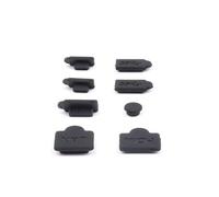 THLMT 8PCS Spine Antipolvere Compatibili per PS5 Slim, Console di Gioco Copertura Antipolvere in Silicone Spina Antipolvere Port Dust Protector Game Controller Filtro Antipolvere Kit Nero