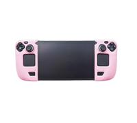 THLMT Custodia Grip compatibile per Steam Deck/OLED, Console di gioco in silicone Grip Cover Anti-scivolo antipolvere palmare gioco macchina impugnatura manica pelle Shell protettore (rosa)