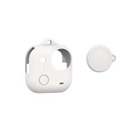 THLMT Custodia in silicone compatibile con Insta360 GO Ultra, copertura mini per fotocamera, guscio protettivo per fotocamera d'azione, custodia protettiva con copriobiettivo (solo custodia) (bianco)