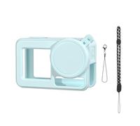 THLMT Custodia protettiva Copertura di protezione dell'obiettivo in silicone compatibile con DJI Osmo Action 5 Pro, custodia per fotocamera d'azione, manica della staffa del guscio (Blu)