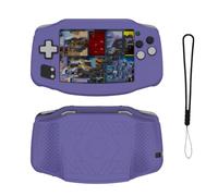 THLMT Custodia protettiva in silicone compatibile con ANBERNIC RG 34XX, custodia per console da gioco portatile, custodia per console da gioco, custodia per console da gioco con cordoncino (Viola)