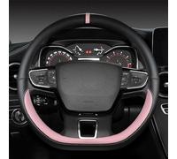 THNIKK Auto Pelle Copertura Volante per Peugeot 407 Coupe 2005-2011, Copri Volante Antiscivolo Inodore Copertura Copri Sterzo Accessori Auto Interno,Pink-D
