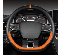 THNIKK Auto Pelle Copertura Volante per Peugeot 407 Coupe 2005-2011, Copri Volante Antiscivolo Inodore Copertura Copri Sterzo Accessori Auto Interno,Orange-D
