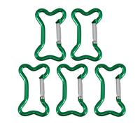 THOANBY 5Pcs Forma Osso Fermagli a Molla Lega di Alluminio Molla Snapping Gancio Clip Portachiavi Moschettone Metallo Portachiavi Fibbia Hardware Forma Osso Moschettone Alluminio Bottiglia D'acqua