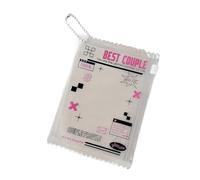 THOANBY Elegante custodia trasparente in PVC con cerniera, compatta, 7,6 cm, per biglietti, documenti d'identità e archiviazione giornaliera, D