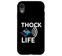 Thock Life Mechanical Keyboard Switch Enthusiast Gamer Custodia per iPhone XR