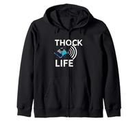 Thock Life Mechanical Keyboard Switch Enthusiast Gamer Felpa con Cappuccio