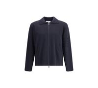 Thom Browne Blue Fleece Wool Cardigan - 4
