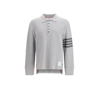 Thom Browne Gray Cotton Polo Shirt - 5