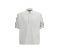 Thom Browne White Cotton Polo Shirt - 3