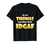 Thomas Costume IDGAF Funny Meme Halloween Tom Costume Thomas Maglietta