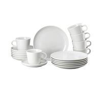 Thomas Cucina Bianca, set da 18 pezzi, piatti da colazione, tazze e piattini combinati, lavabili in lavastoviglie e microonde, design semplice, estetico e funzionale